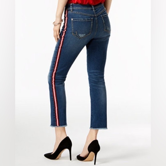 Nwt International Concepts INC Plus Size Red Racing Stripe Ankle Jeans s… - Picture 1 of 8